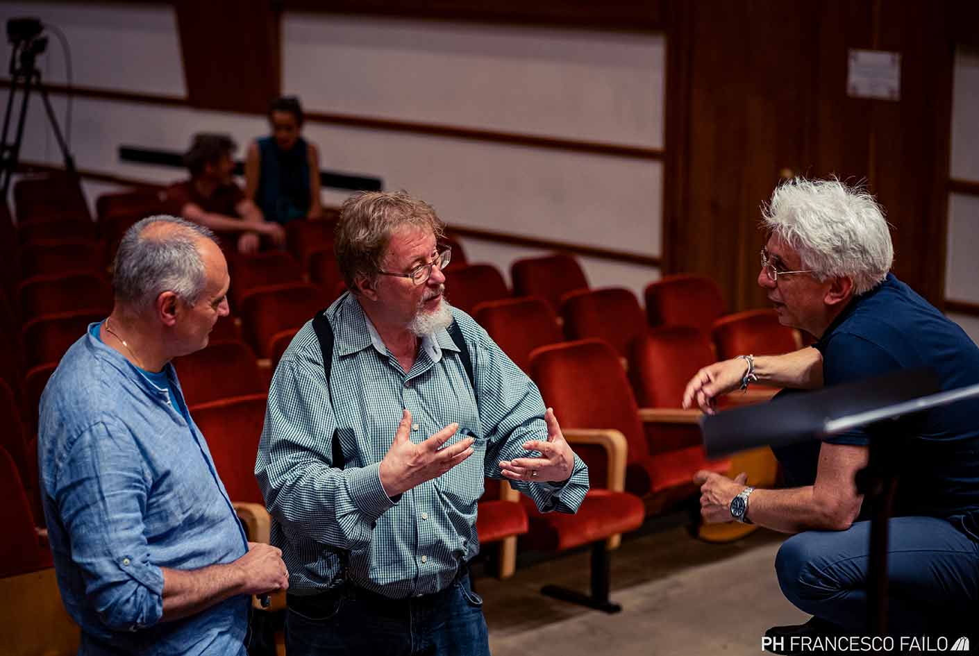Luca Macchi, Georg Friedrich Haas, Maurizio Colasanti al convegno G. F. Haas - Pensare in musica